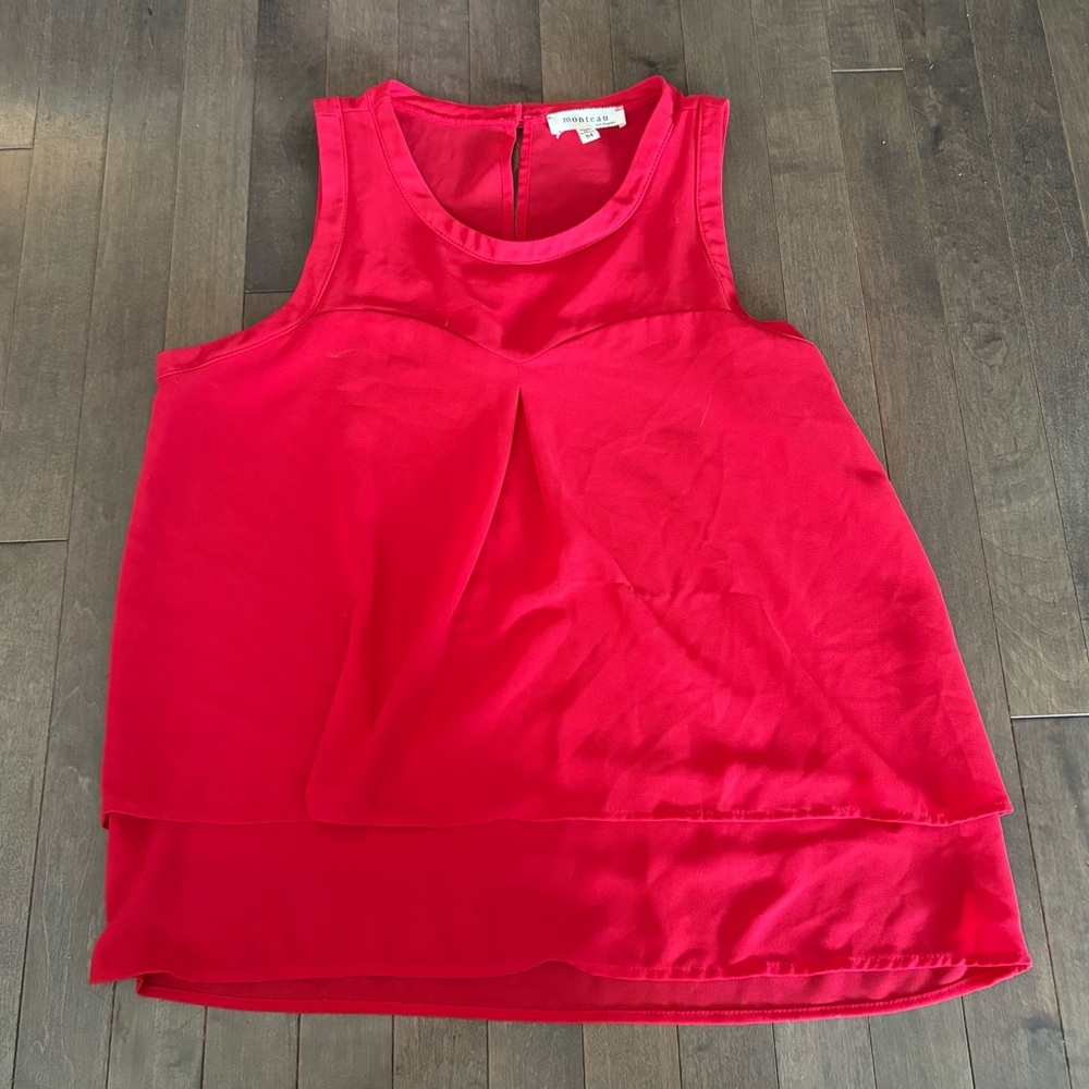 Fuscia Flowy Sleeveless Tank Top